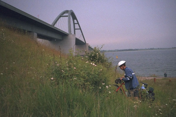 Brant backe vid Fehmarnsundbrcke